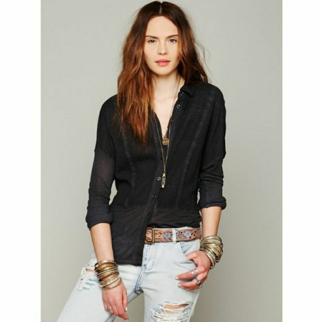Free People We The Free Zahara Button Down Shirt